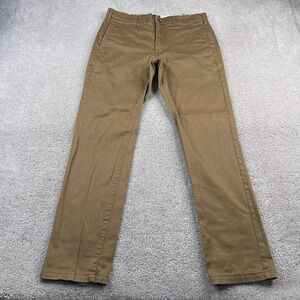 Levis Pants Mens 32x32 Brown Khaki Slim Fit Stretch Twill Chino Business Casual